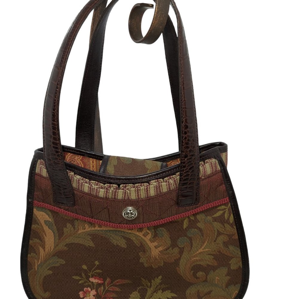 Brighton Fabric Floral / Leaf Pattern Purse - Picture 1 of 16